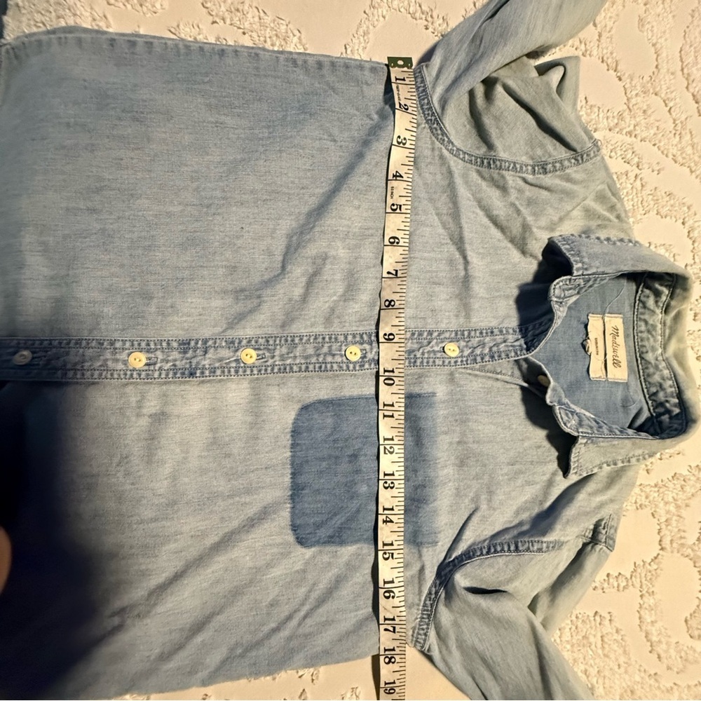 Madewell Sky Blue Denim Shirt Size XS - Picture 4 of 6
